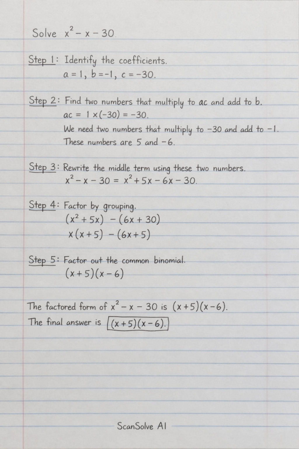 Handwritten step-by-step solution preview