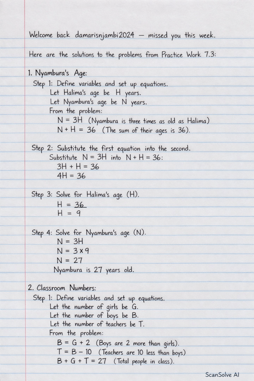 Handwritten step-by-step solution preview