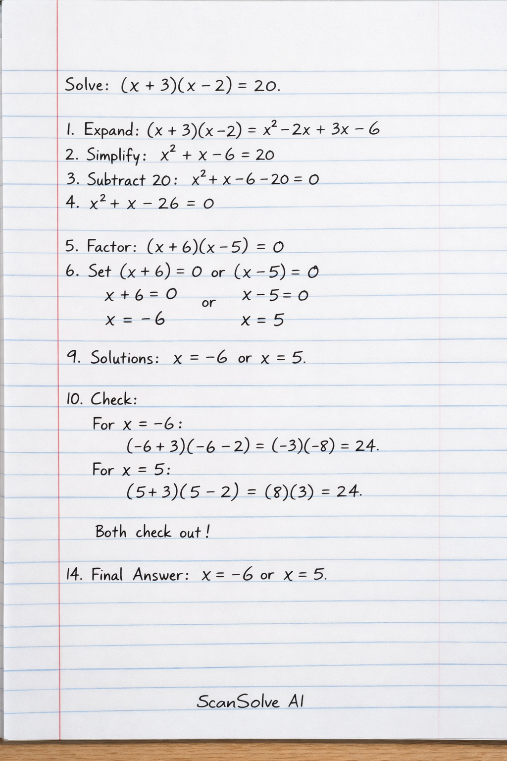 Handwritten step-by-step solution preview
