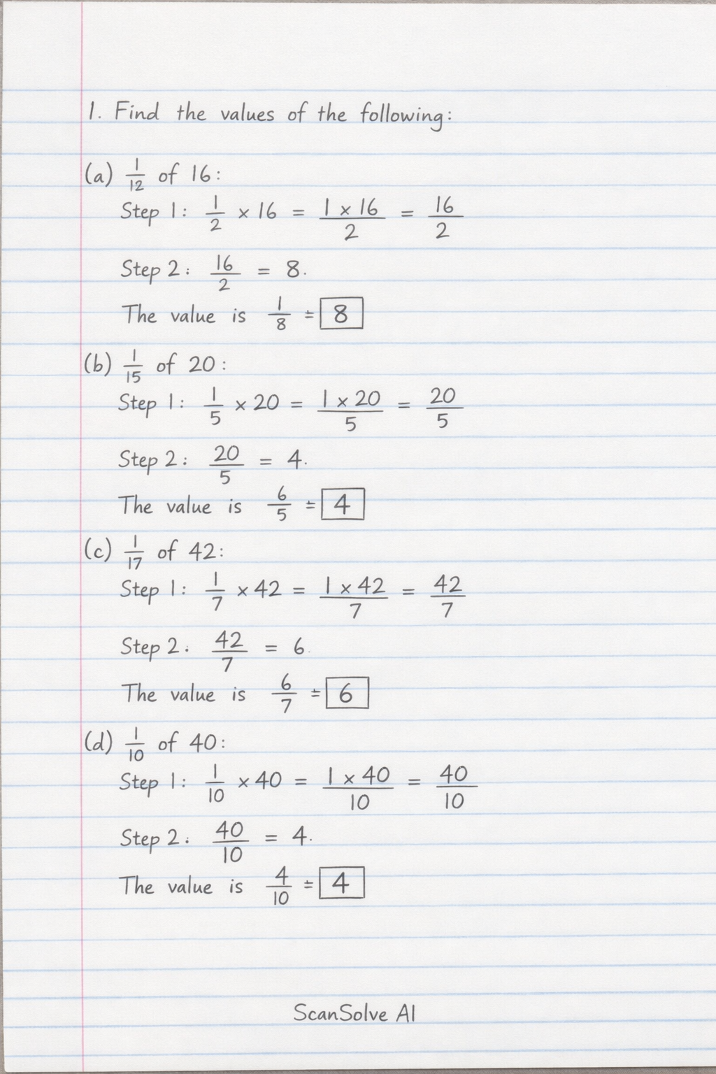 Handwritten step-by-step solution preview