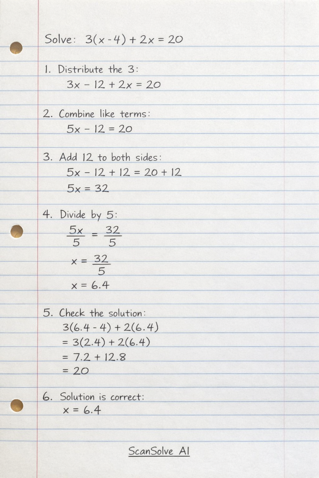 Handwritten step-by-step solution preview