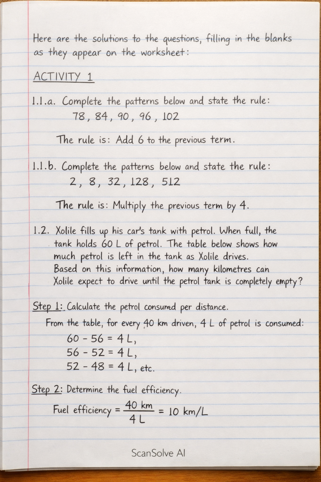 Handwritten step-by-step solution preview