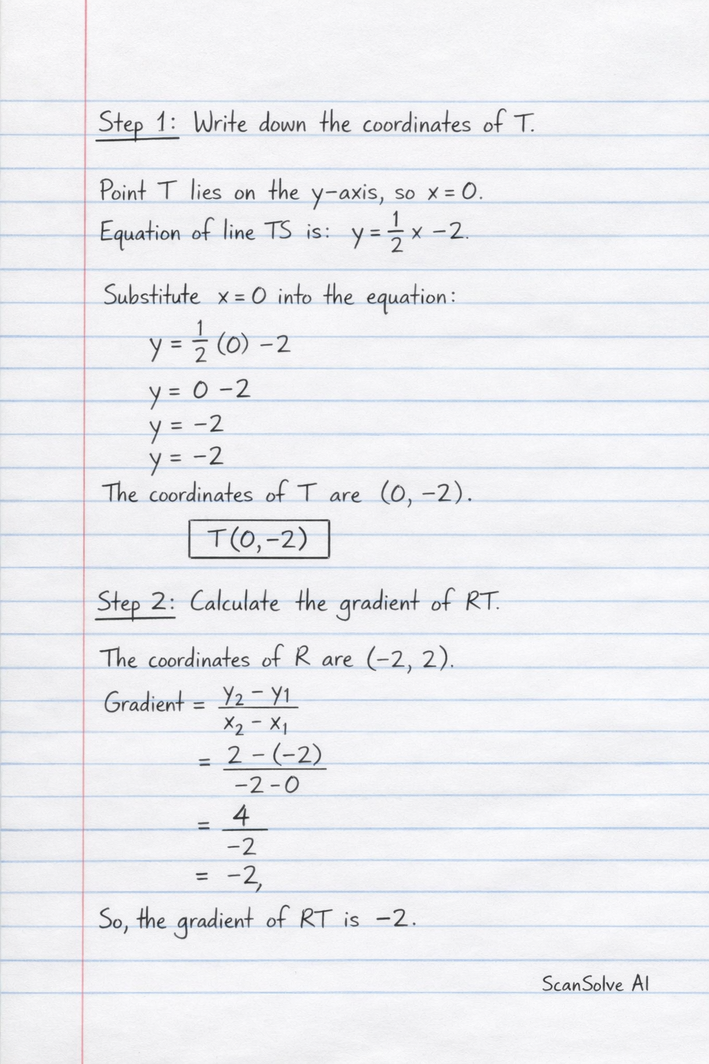 Handwritten step-by-step solution preview