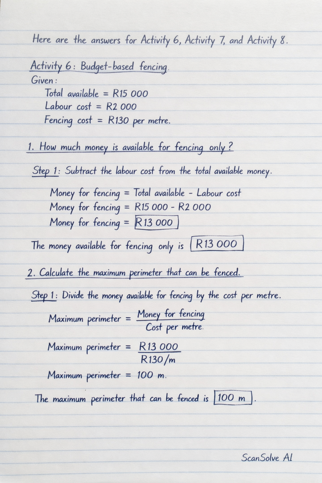 Handwritten step-by-step solution preview