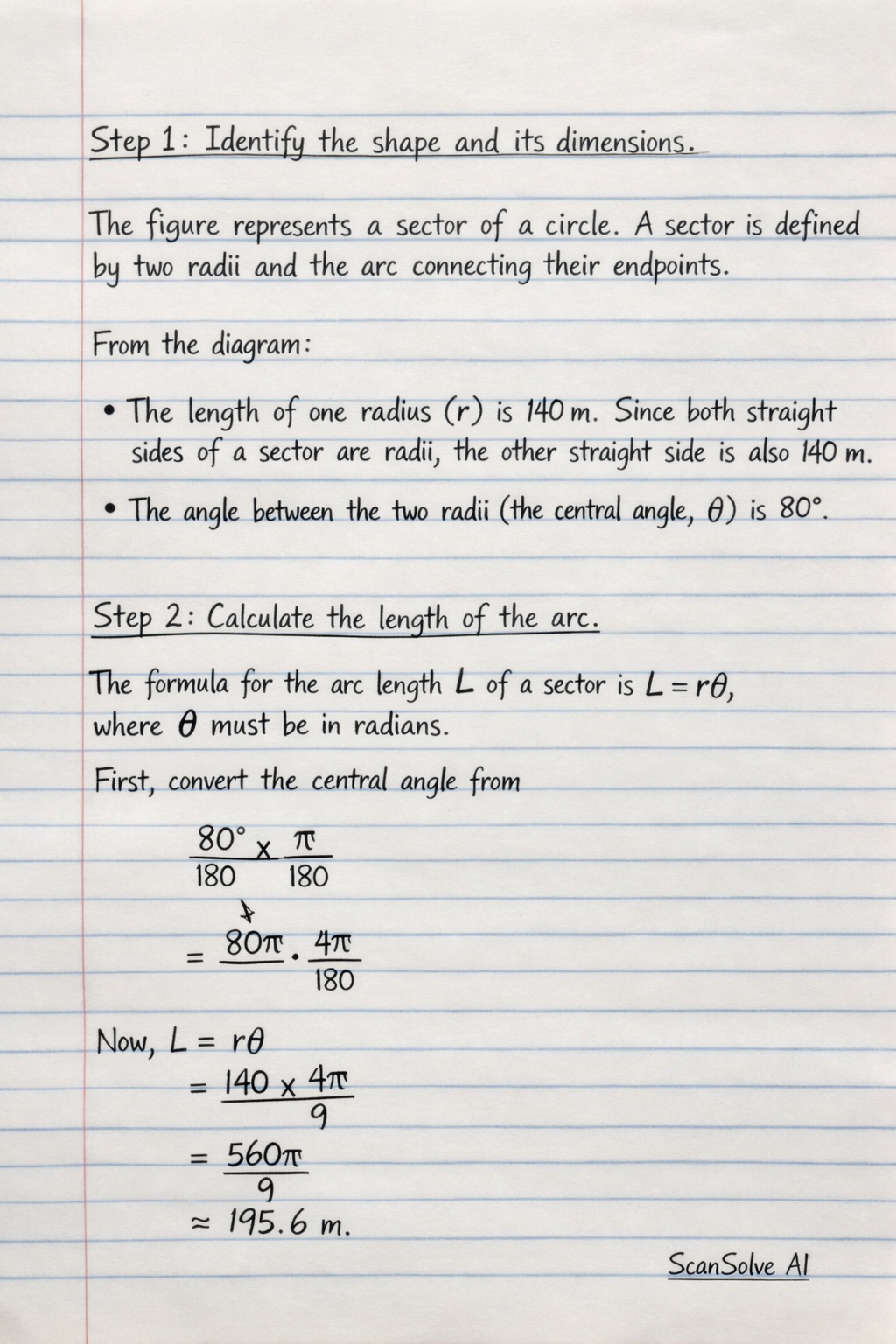 Handwritten step-by-step solution preview