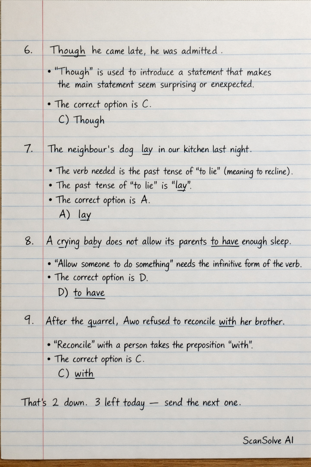 Handwritten step-by-step solution preview
