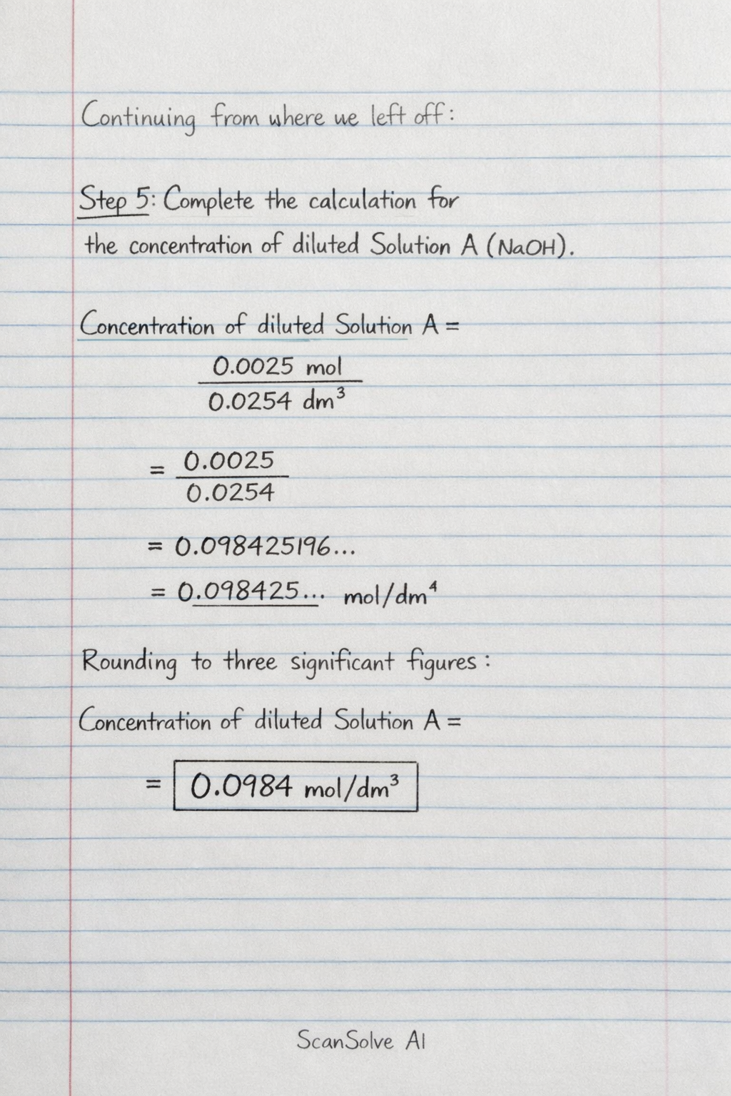 Handwritten step-by-step solution preview