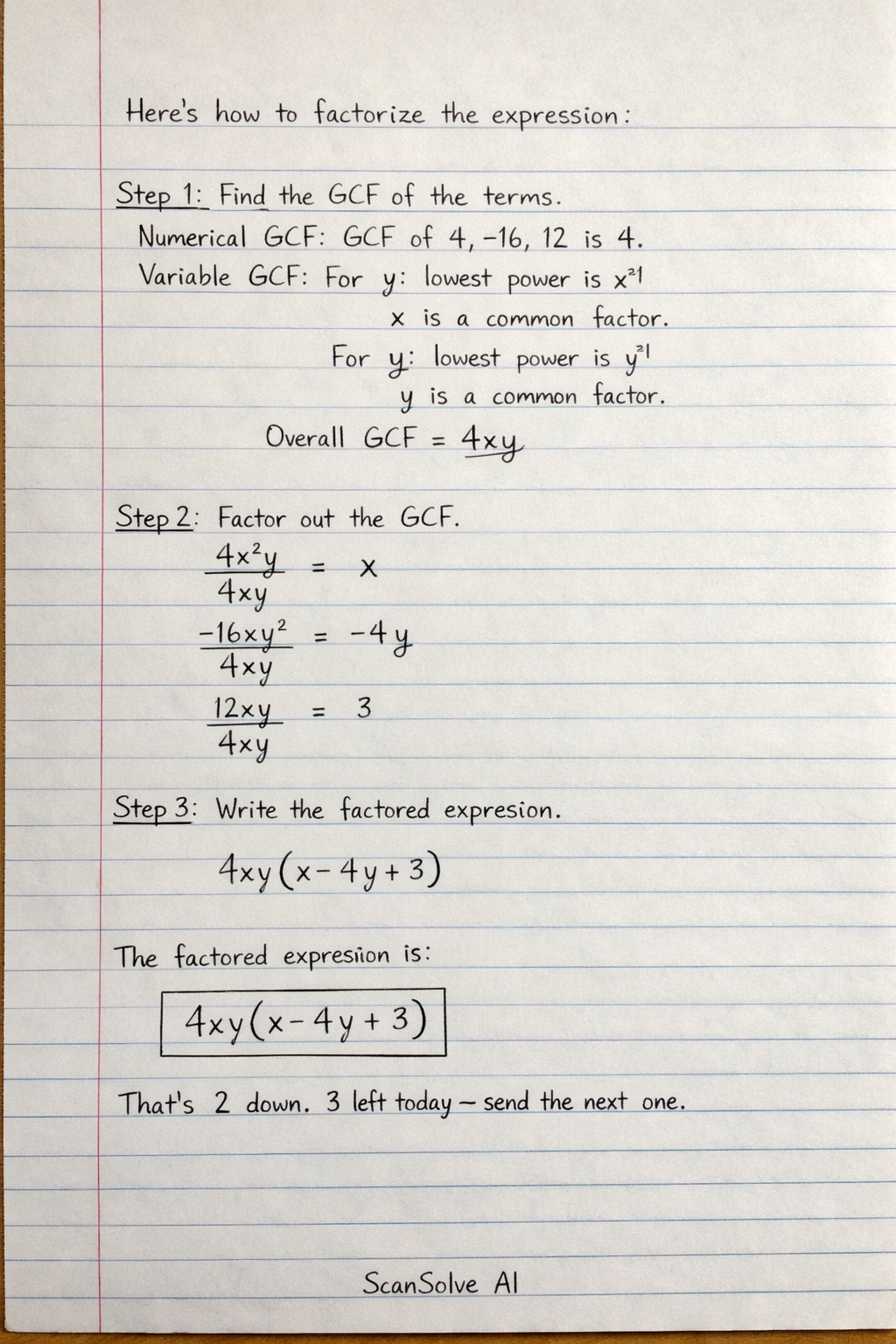 Handwritten step-by-step solution preview