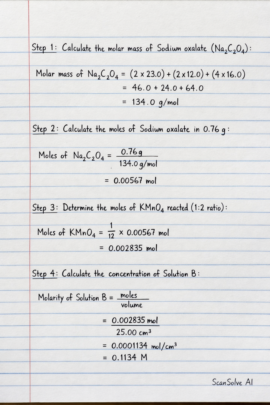 Handwritten step-by-step solution preview