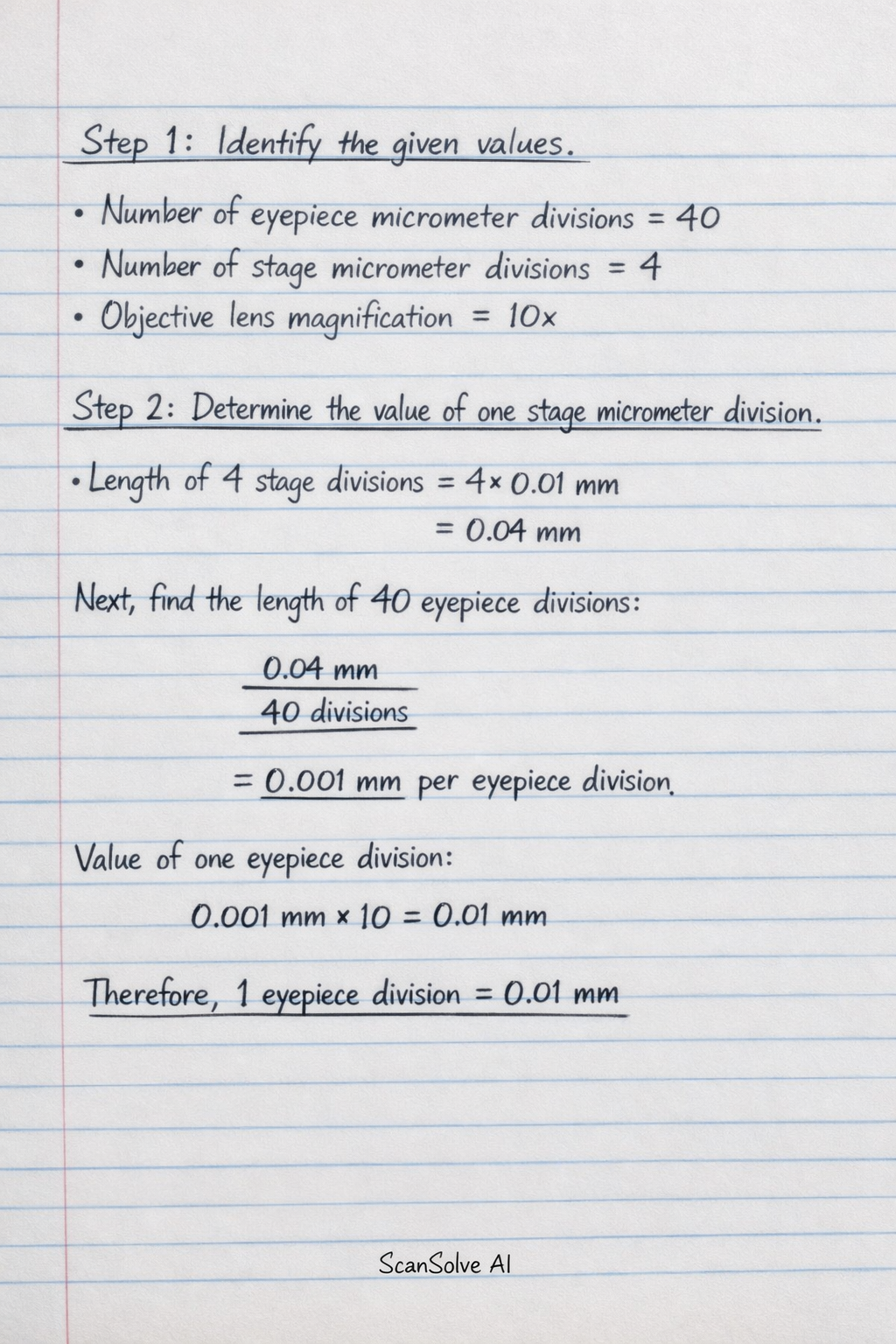 Handwritten step-by-step solution preview