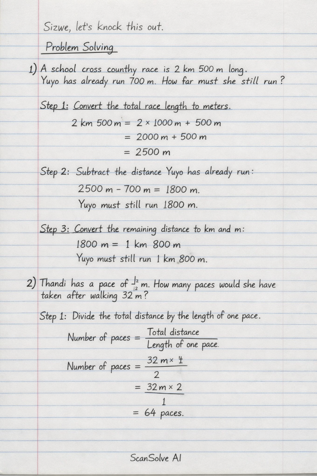 Handwritten step-by-step solution preview