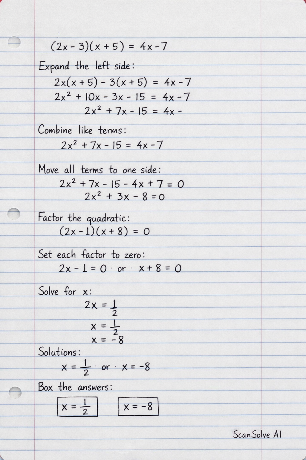 Handwritten step-by-step solution preview