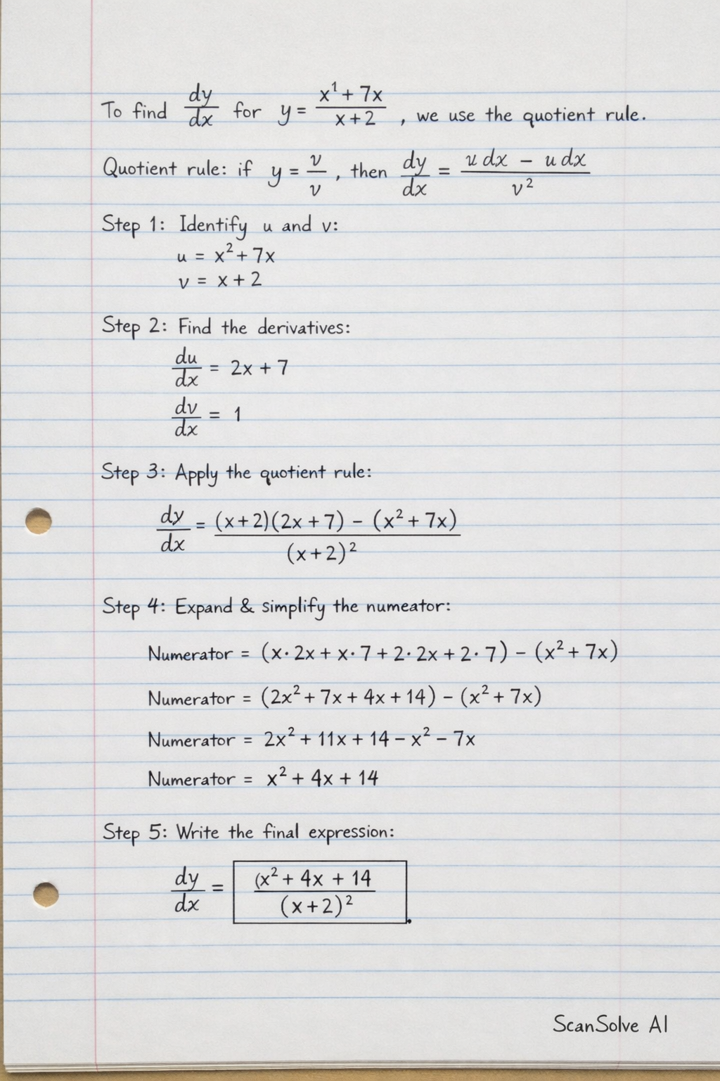 Handwritten step-by-step solution preview