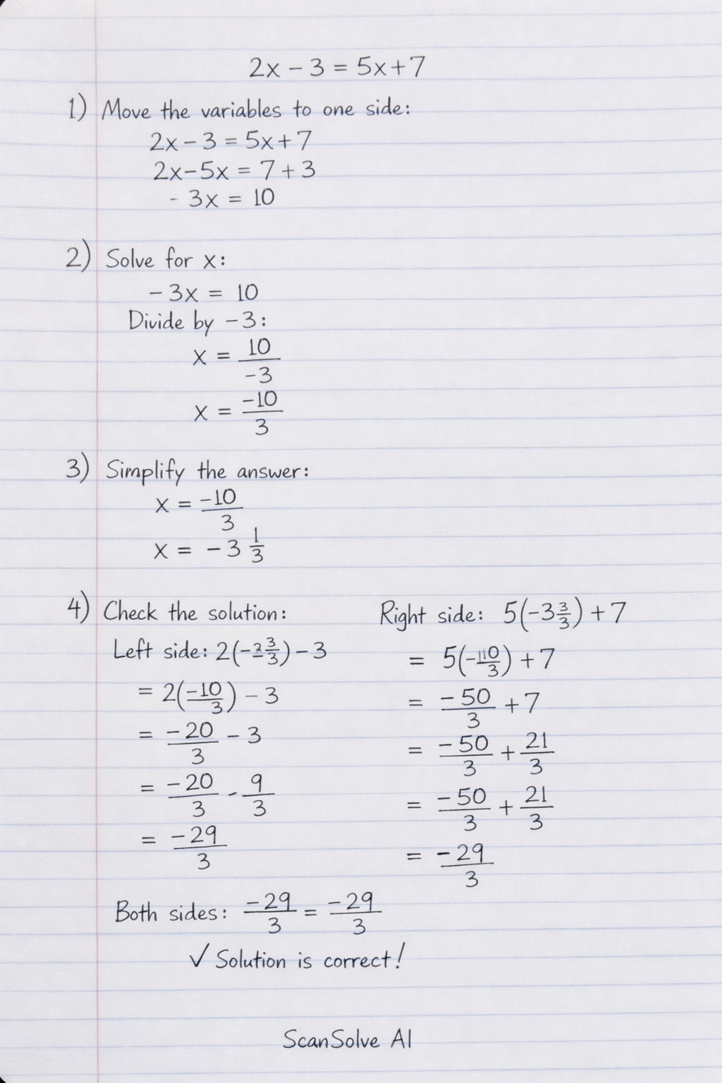 Handwritten step-by-step solution preview
