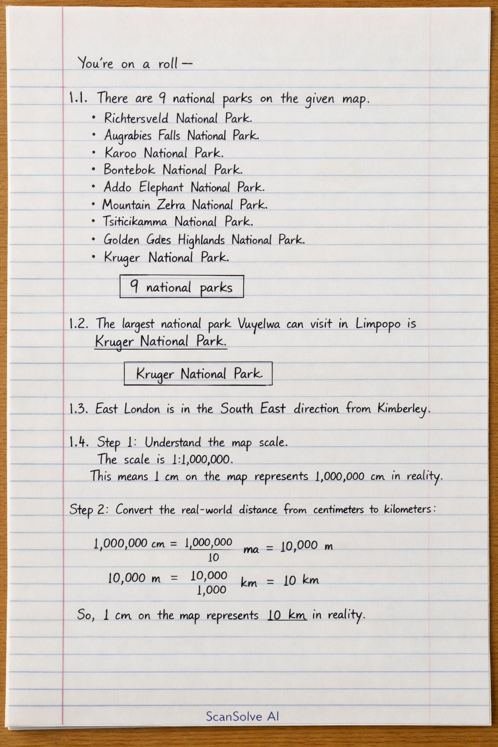 Handwritten step-by-step solution preview