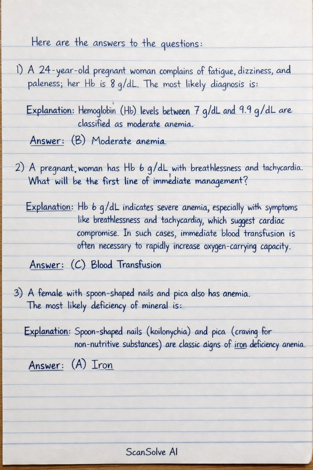 Handwritten step-by-step solution preview