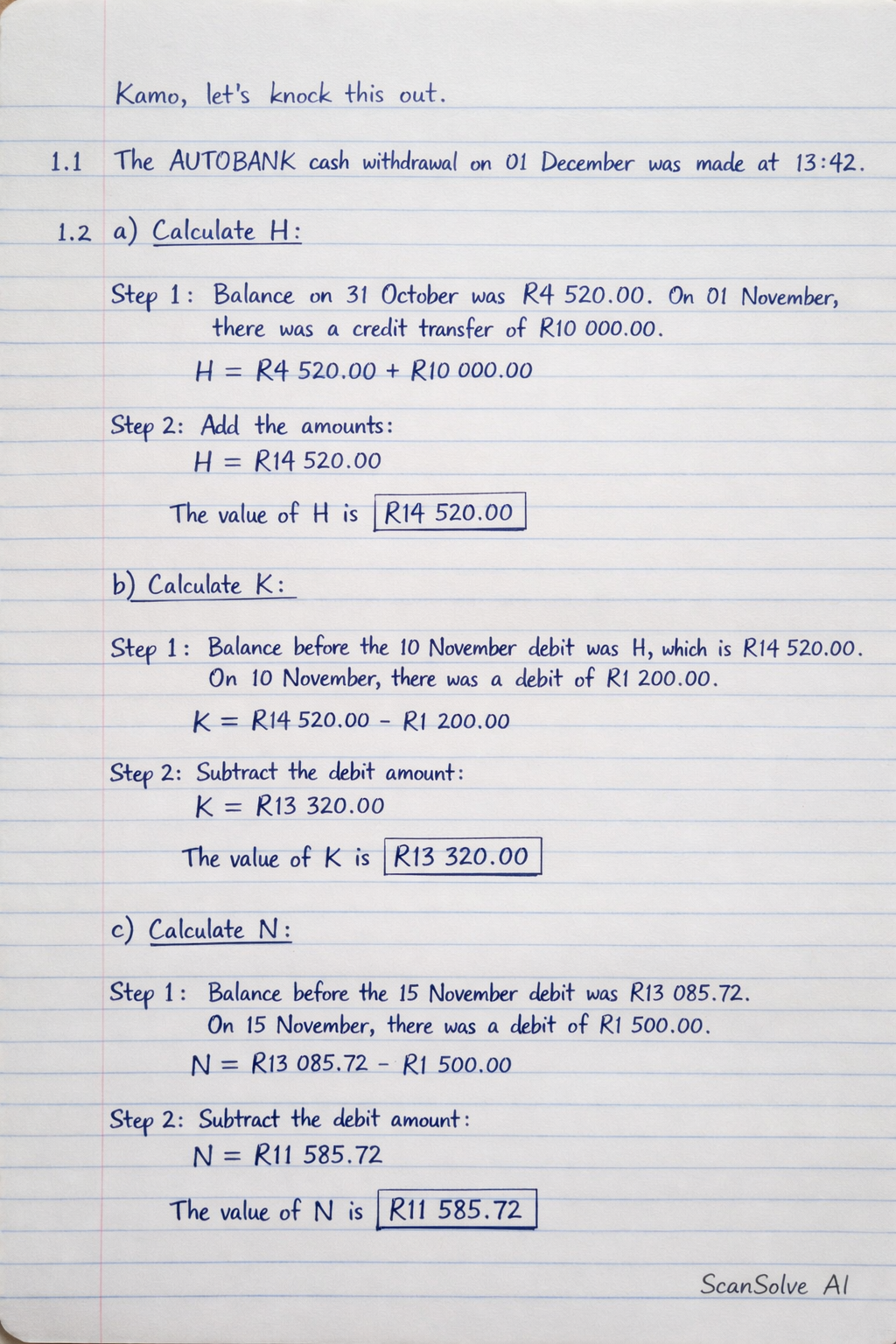 Handwritten step-by-step solution preview