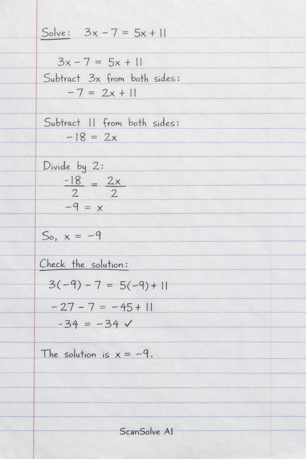 Handwritten step-by-step solution preview