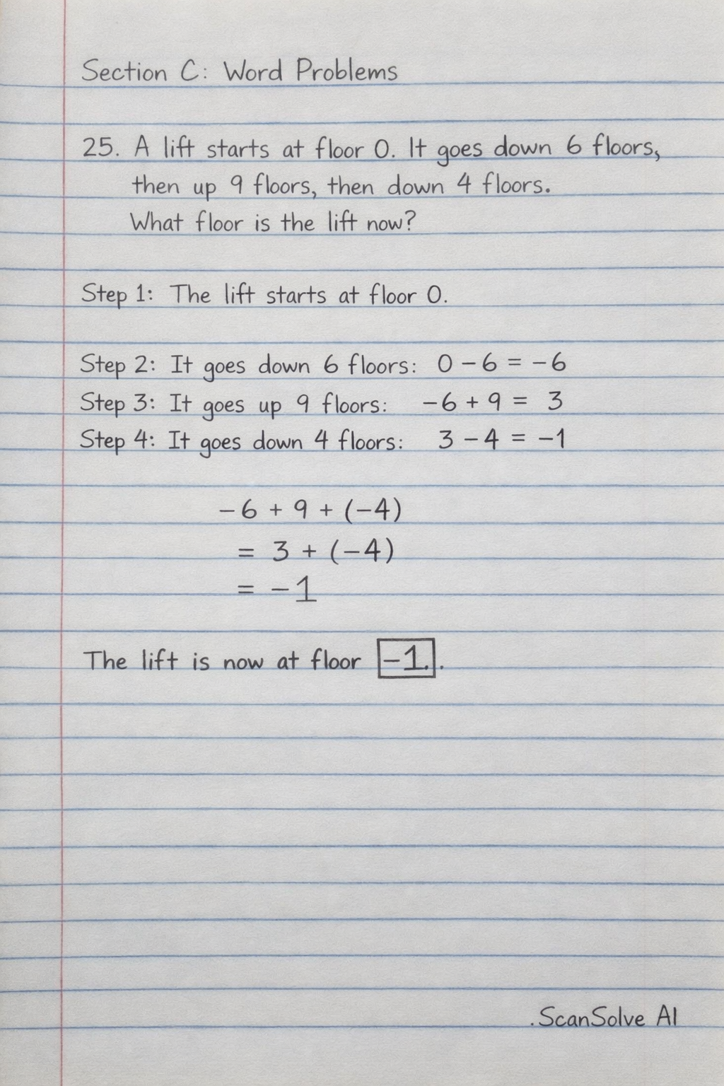Handwritten step-by-step solution preview