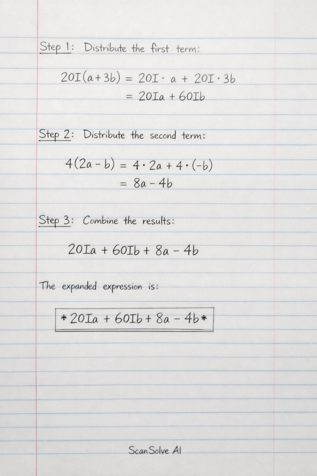 Handwritten step-by-step solution preview