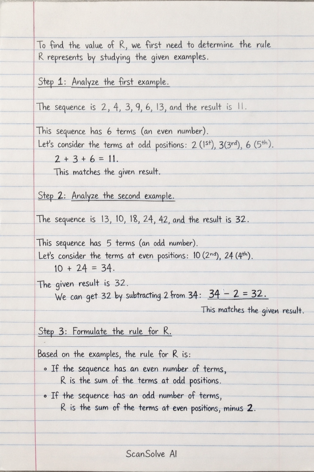 Handwritten step-by-step solution preview