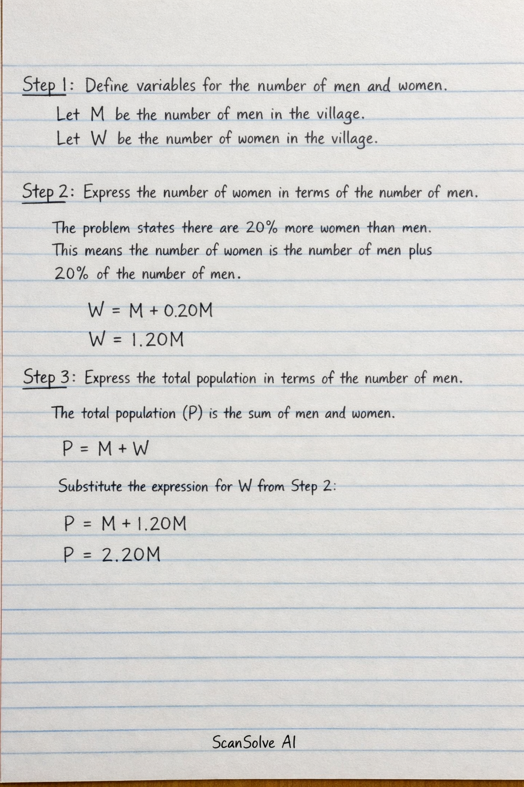 Handwritten step-by-step solution preview