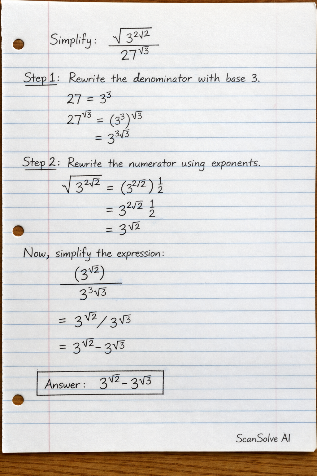 Handwritten step-by-step solution preview