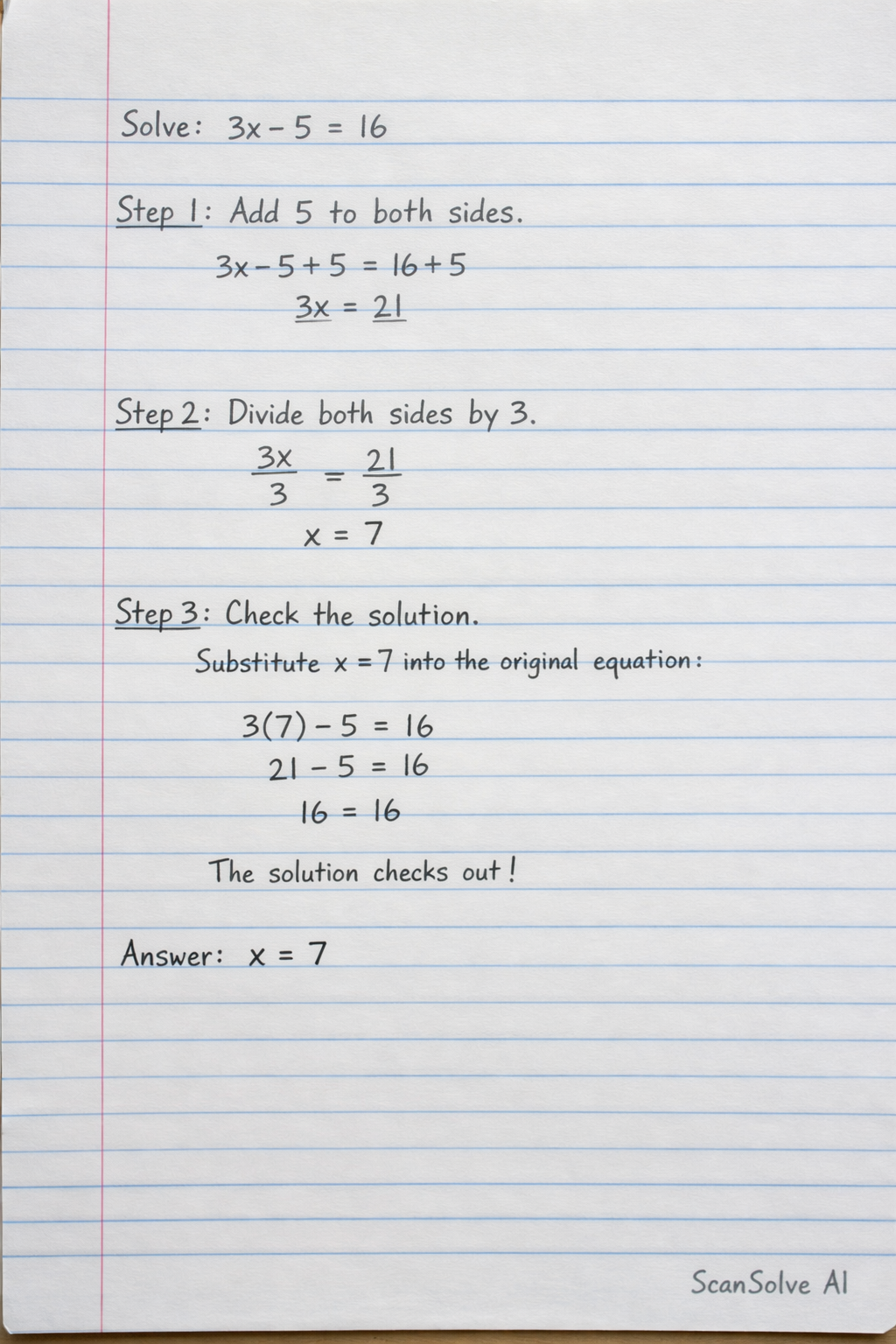 Handwritten step-by-step solution preview