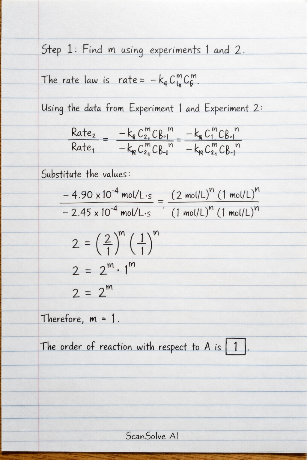 Handwritten step-by-step solution preview