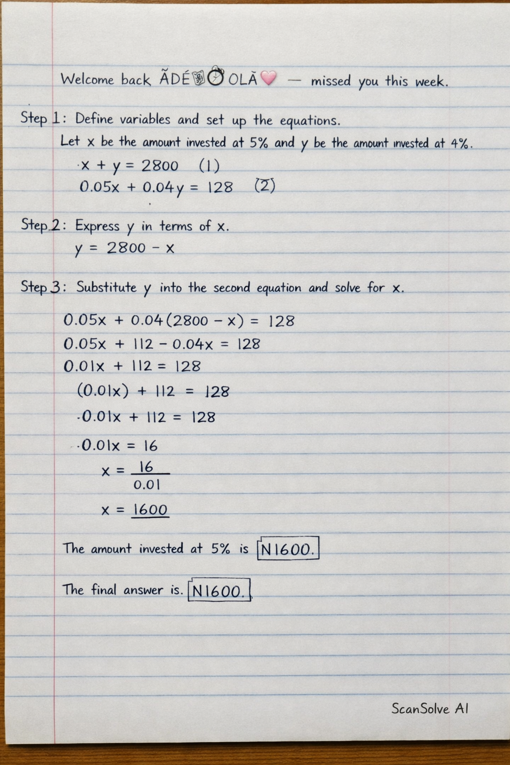 Handwritten step-by-step solution preview