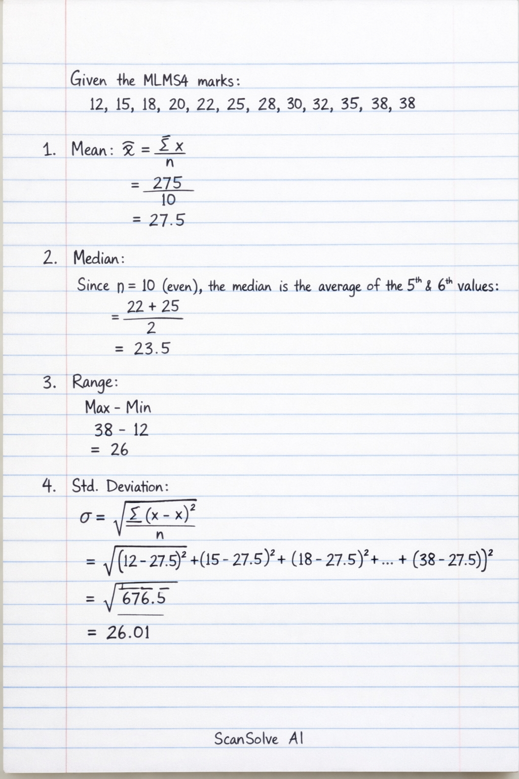 Handwritten step-by-step solution preview