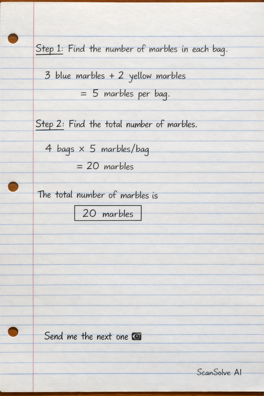 Handwritten step-by-step solution preview