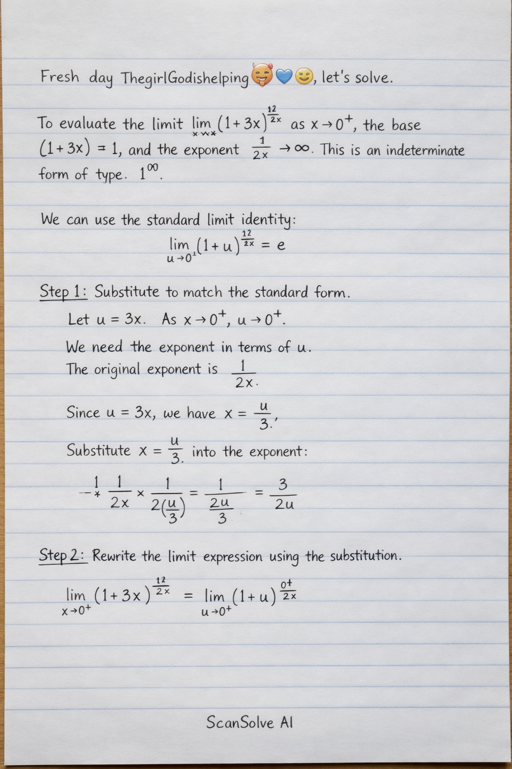 Handwritten step-by-step solution preview