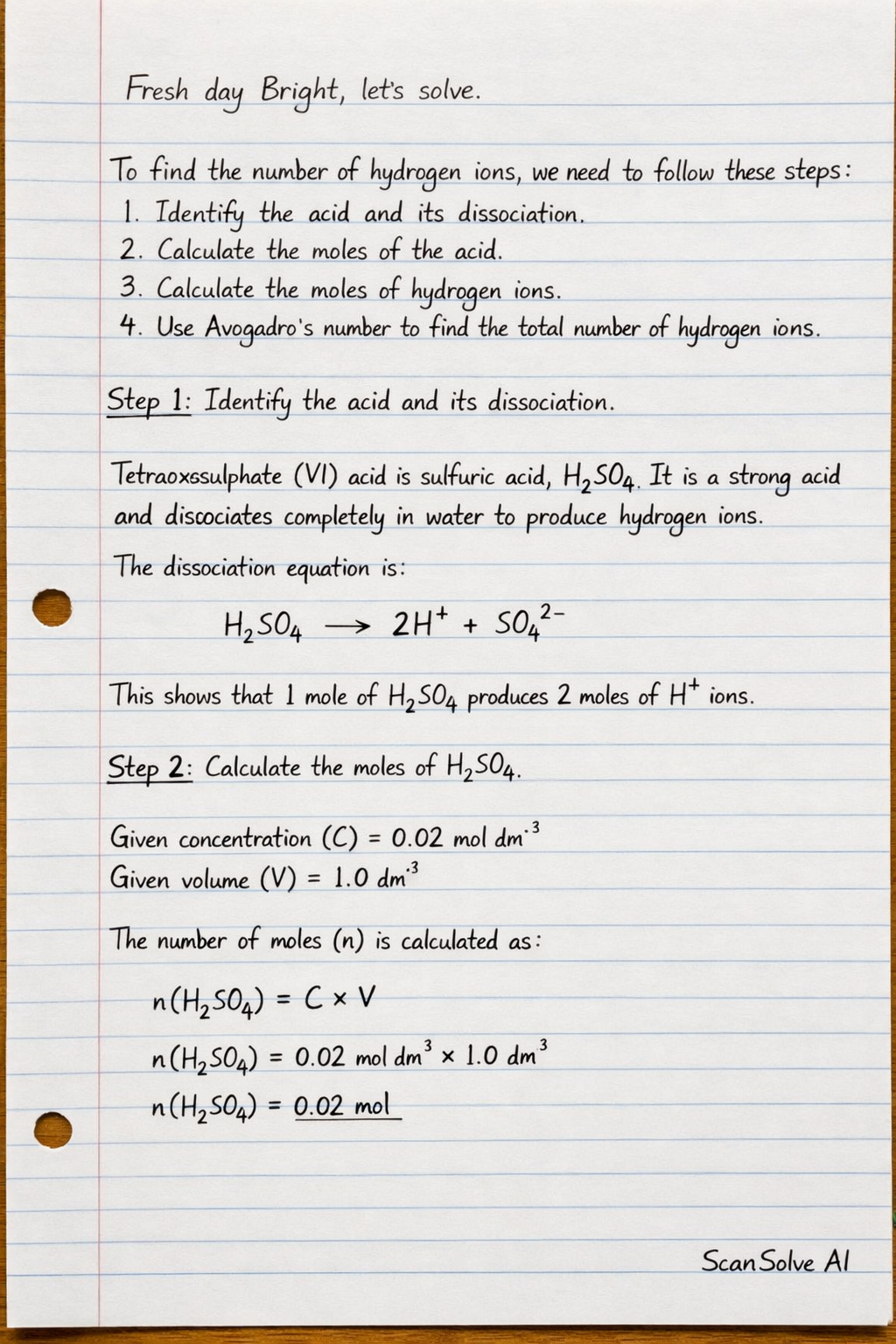 Handwritten step-by-step solution preview