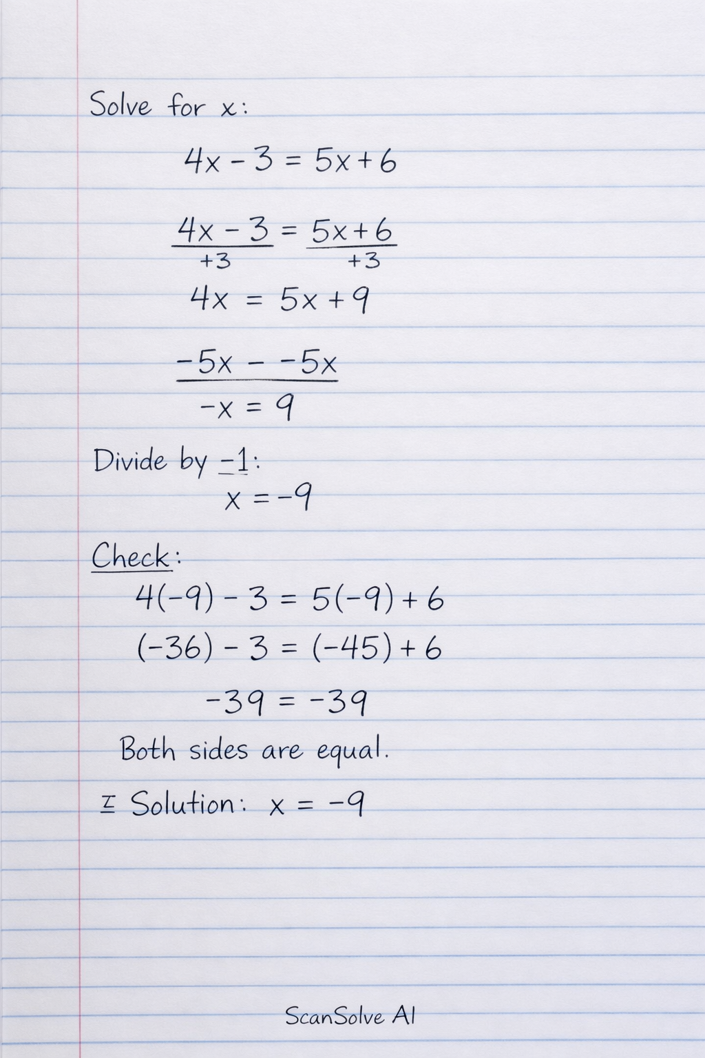 Handwritten step-by-step solution preview