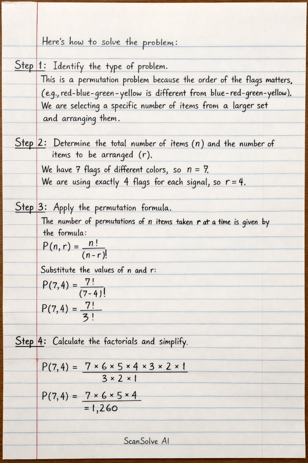Handwritten step-by-step solution preview