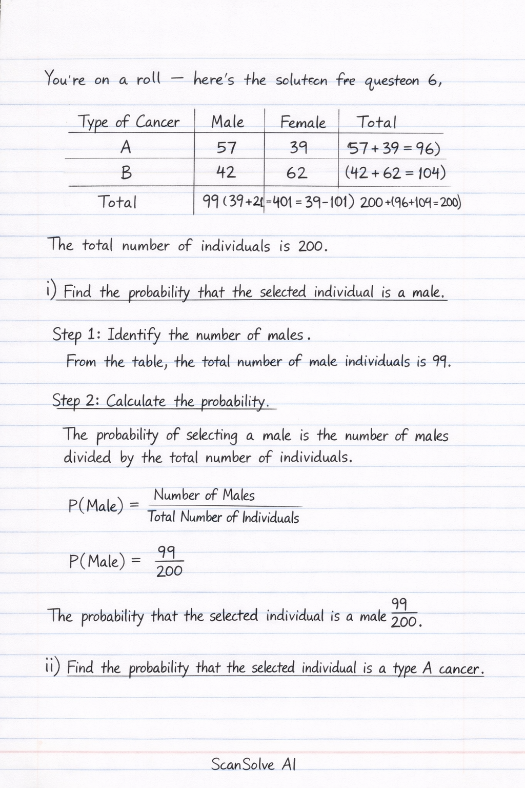 Handwritten step-by-step solution preview