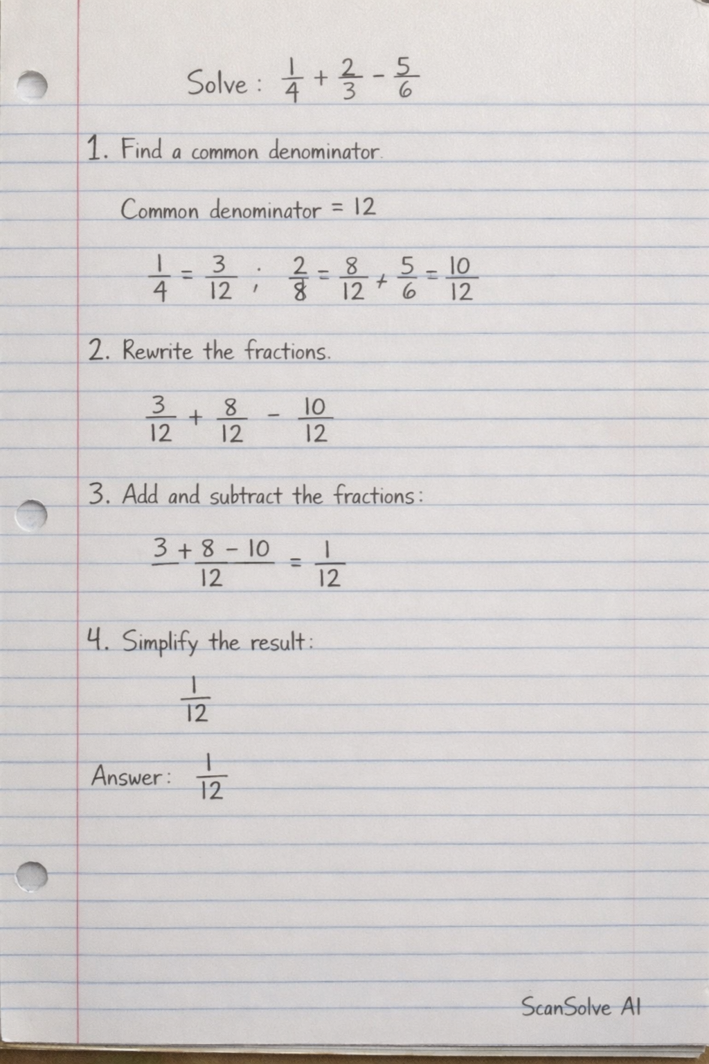 Handwritten step-by-step solution preview