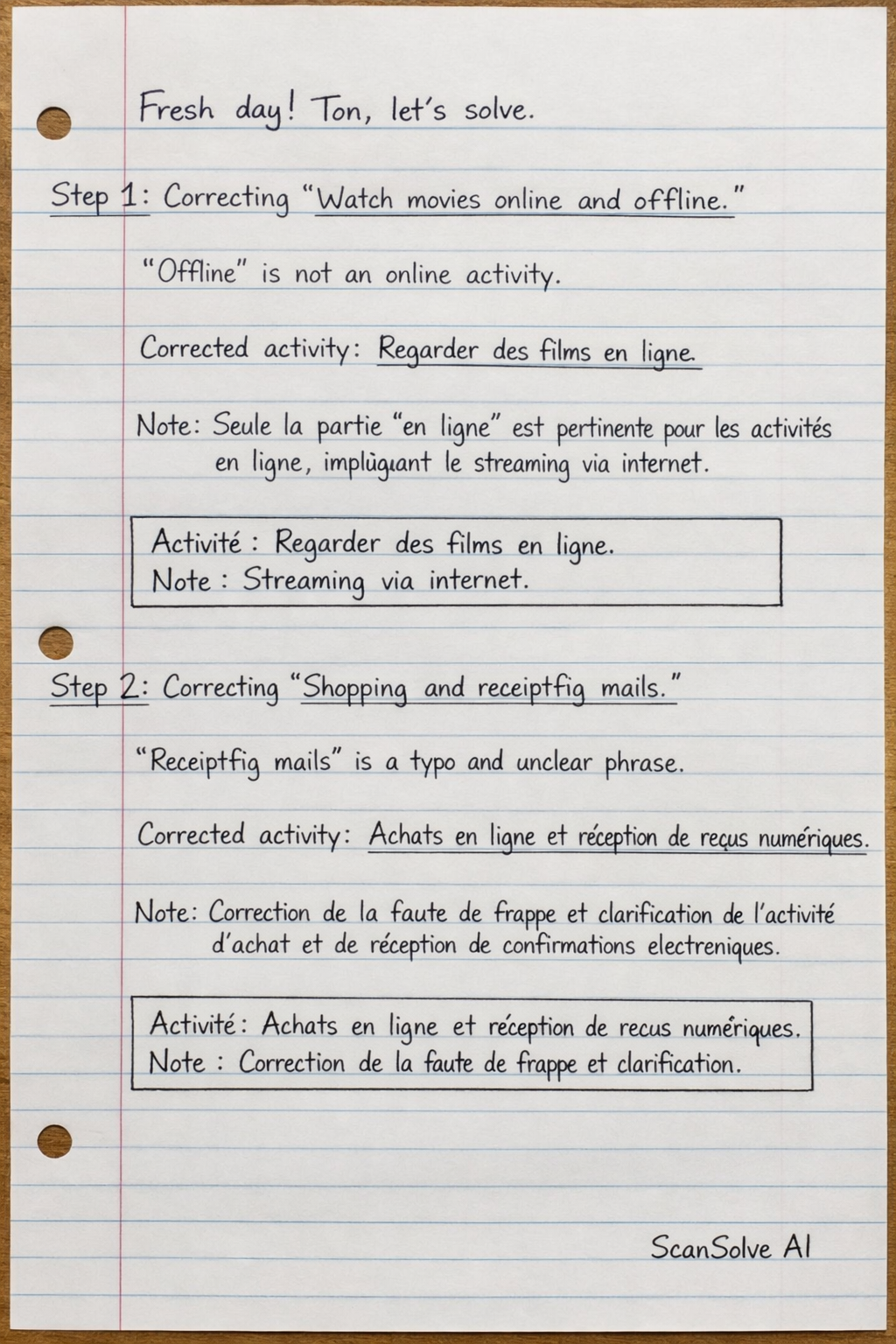 Handwritten step-by-step solution preview
