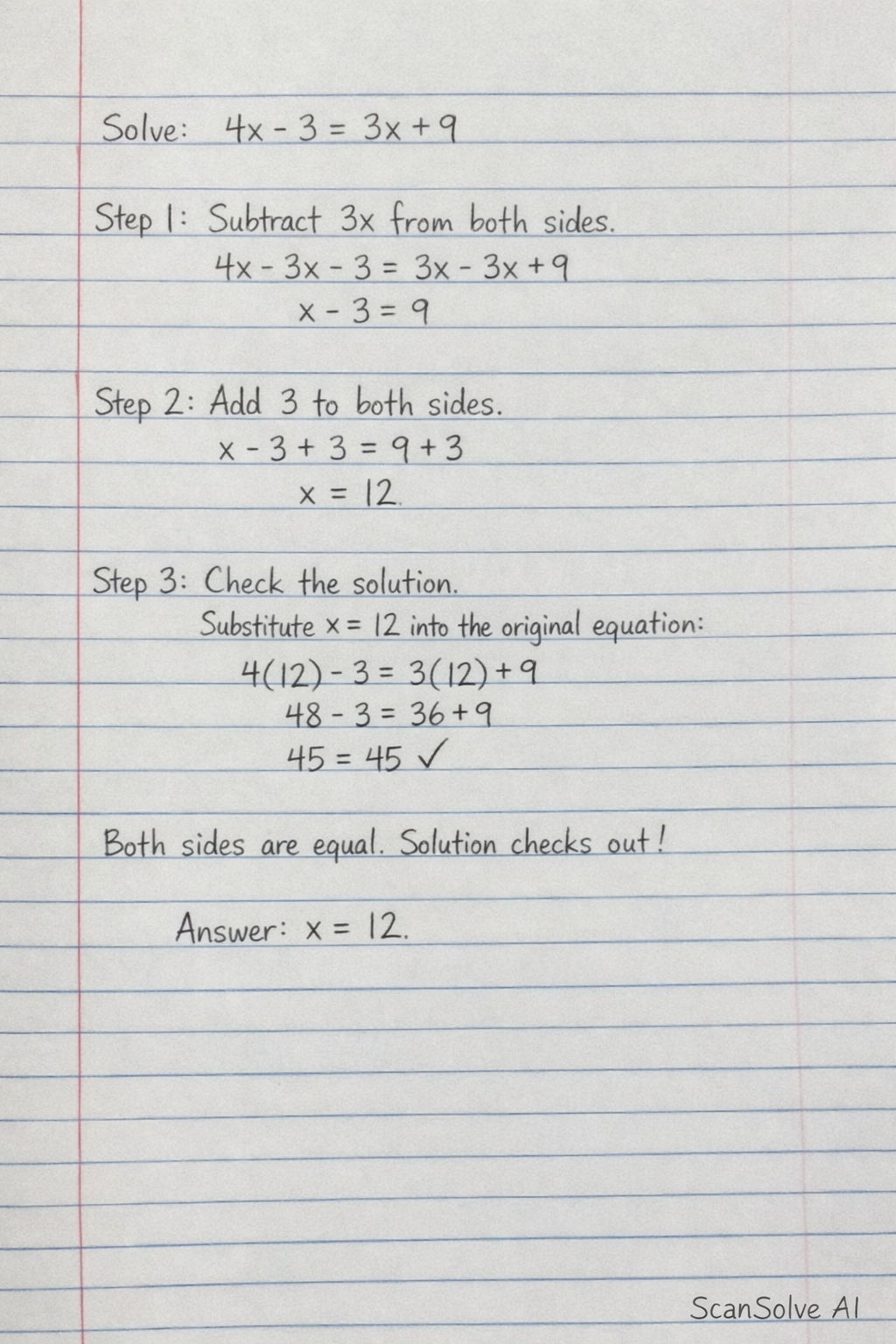 Handwritten step-by-step solution preview
