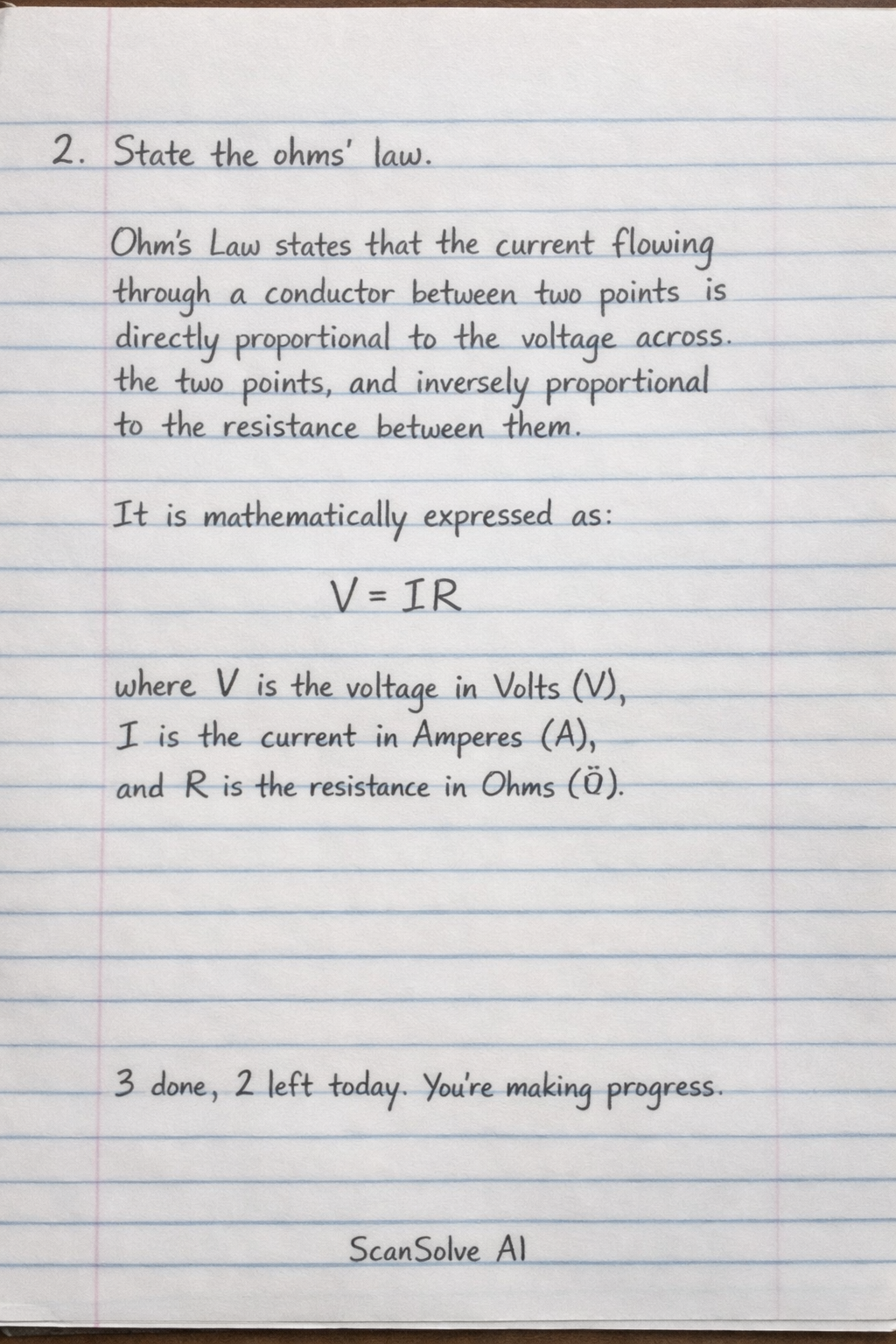 Handwritten step-by-step solution preview