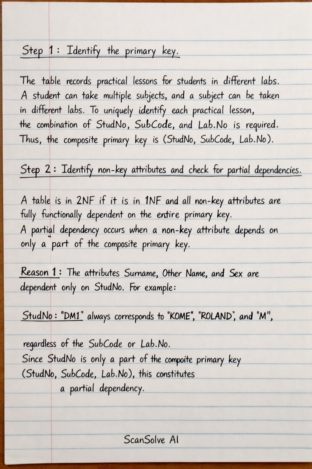 Handwritten step-by-step solution preview