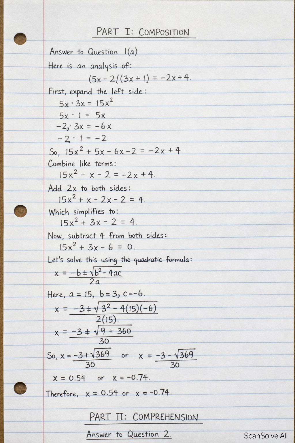 Handwritten step-by-step solution preview