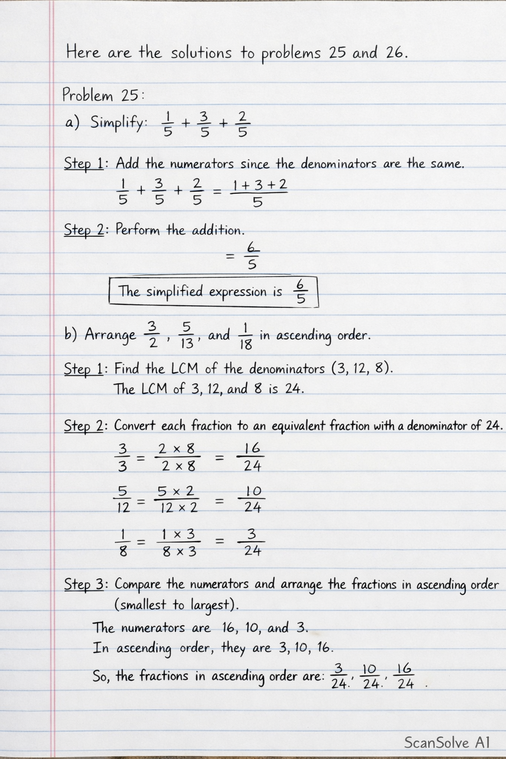 Handwritten step-by-step solution preview