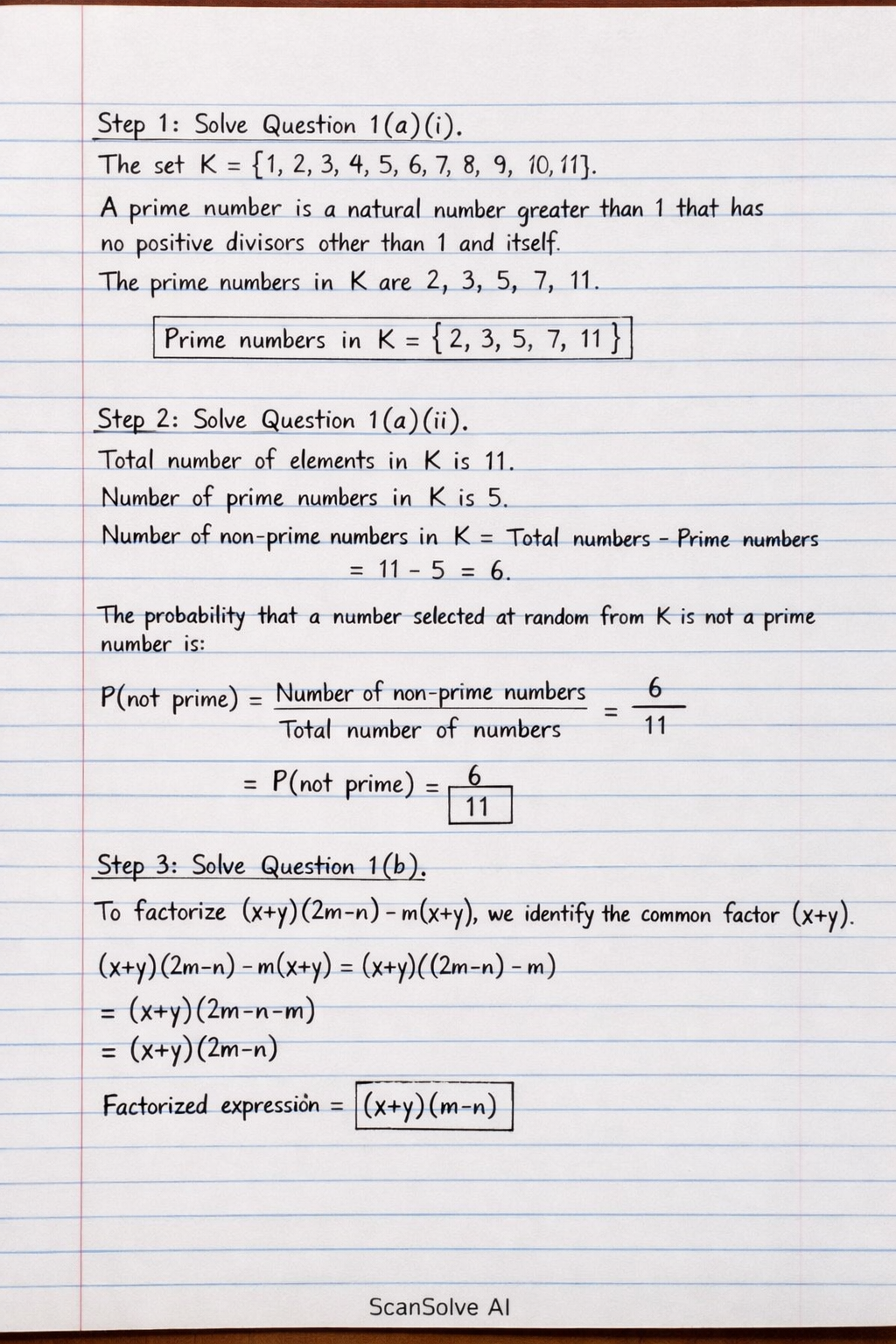 Handwritten step-by-step solution preview