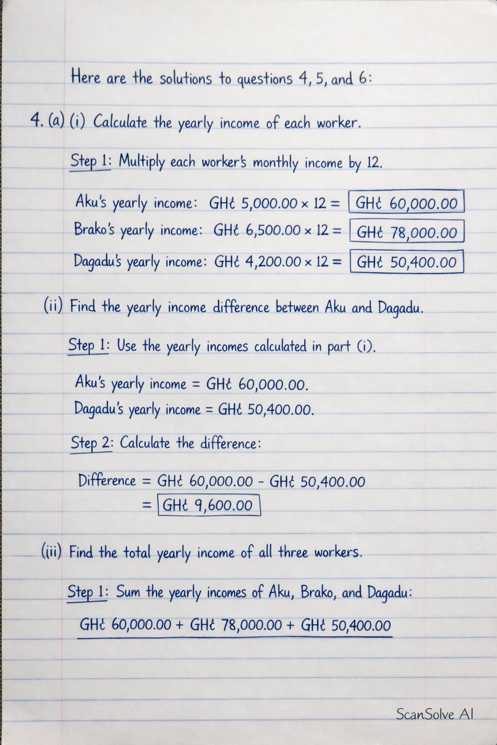 Handwritten step-by-step solution preview