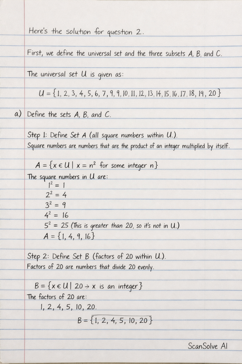 Handwritten step-by-step solution preview