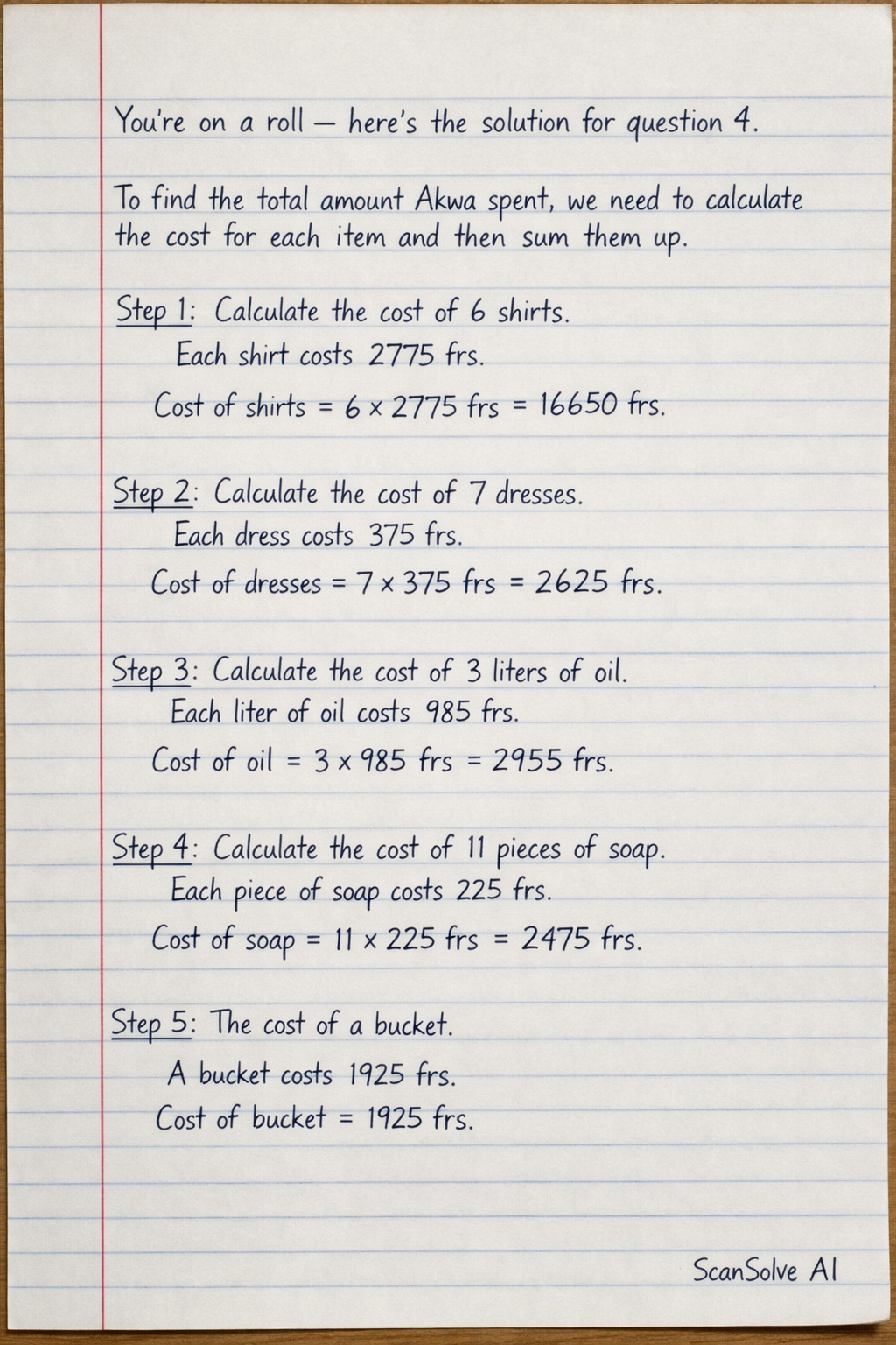 Handwritten step-by-step solution preview