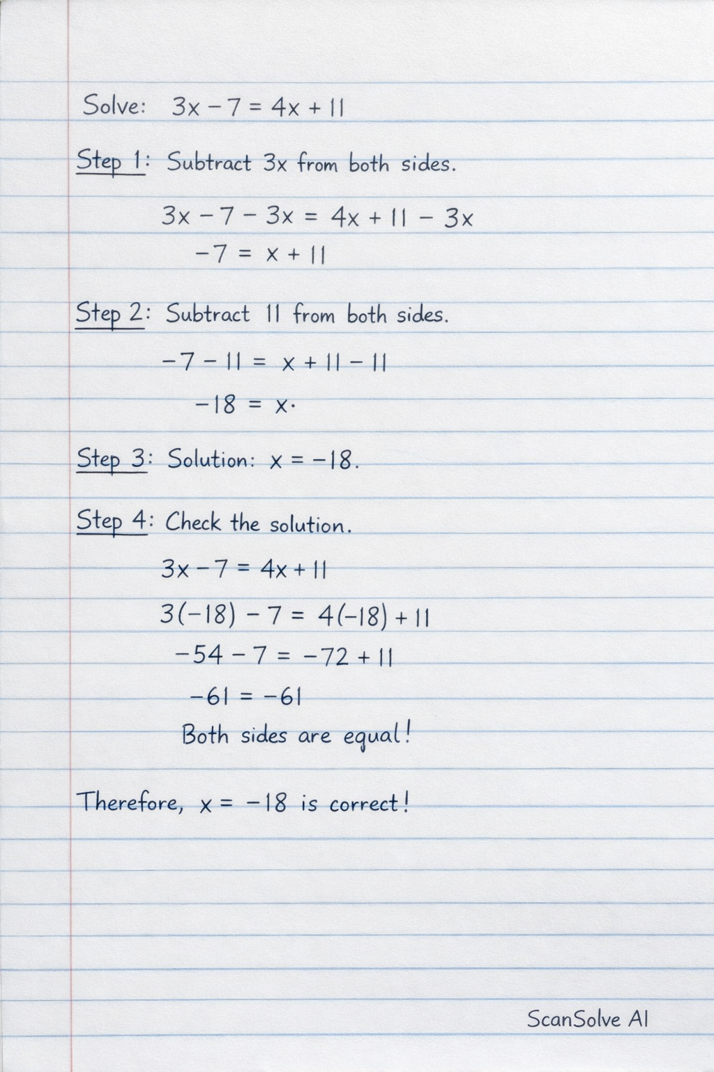 Handwritten step-by-step solution preview