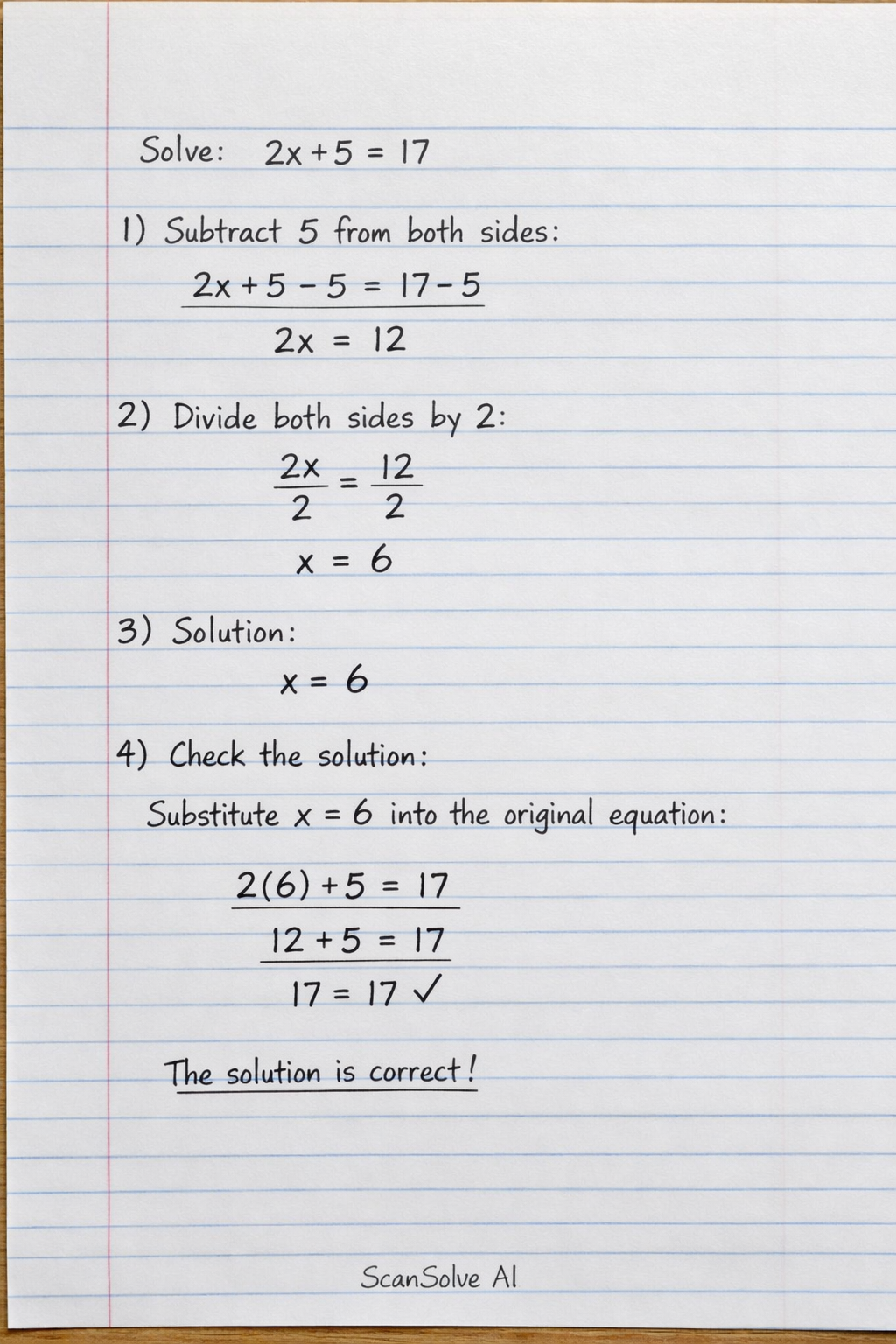 Handwritten step-by-step solution preview